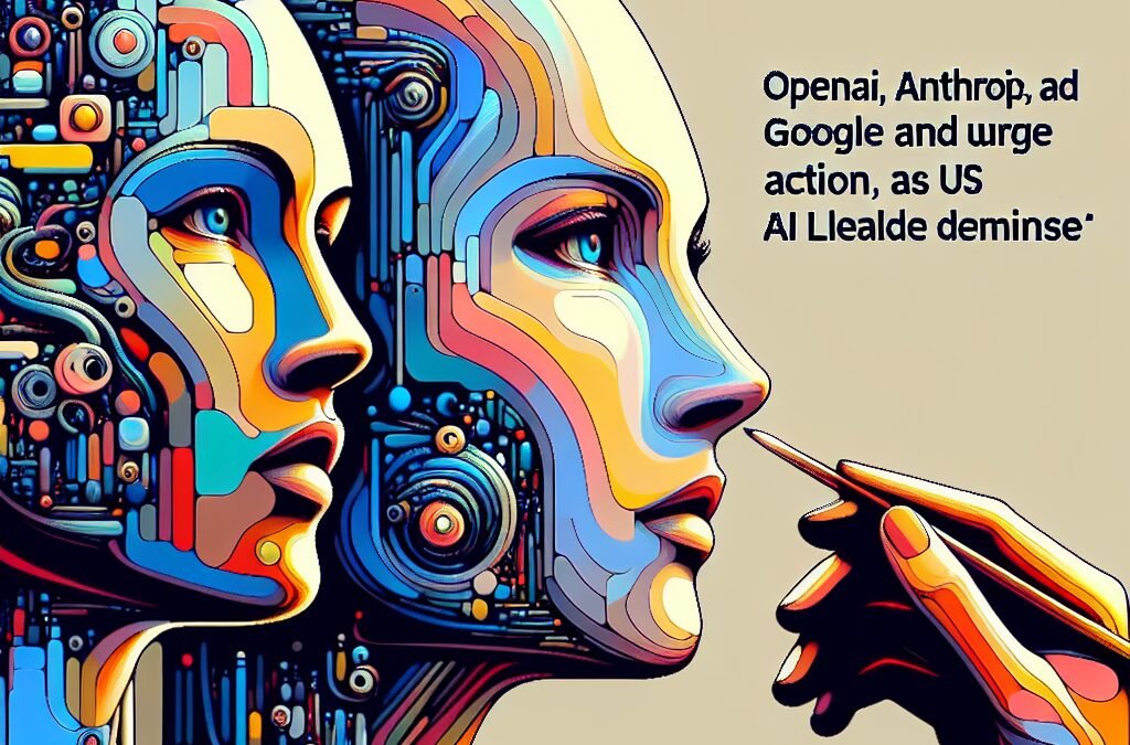 Acciones Urgentes de OpenAI, Anthropic y Google ante la Disminución del Liderazgo de EE. UU. en IA