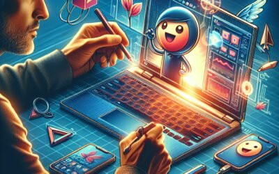 Innovadoras adiciones para la laptop conceptual de Lenovo: múltiples monitores y un amigo emoji